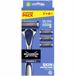 Wilkinson Hydro 5 Skin Protection Regular kazeta na holiaci strojček, 4 ks.